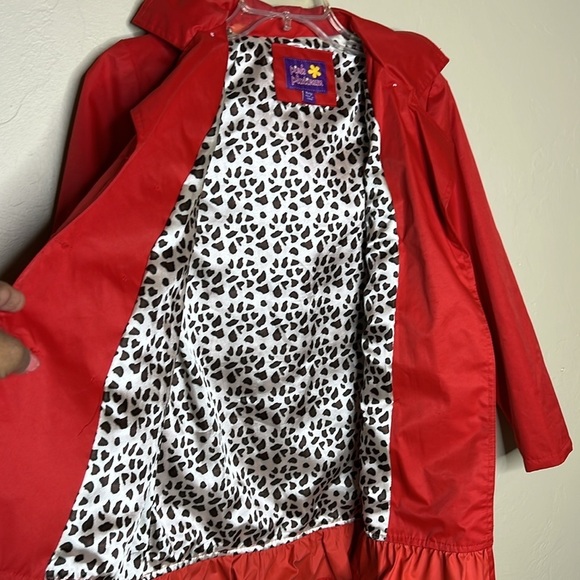 Pink Platinum Girls Double Breasted Red Rain Coat - Picture 5 of 8